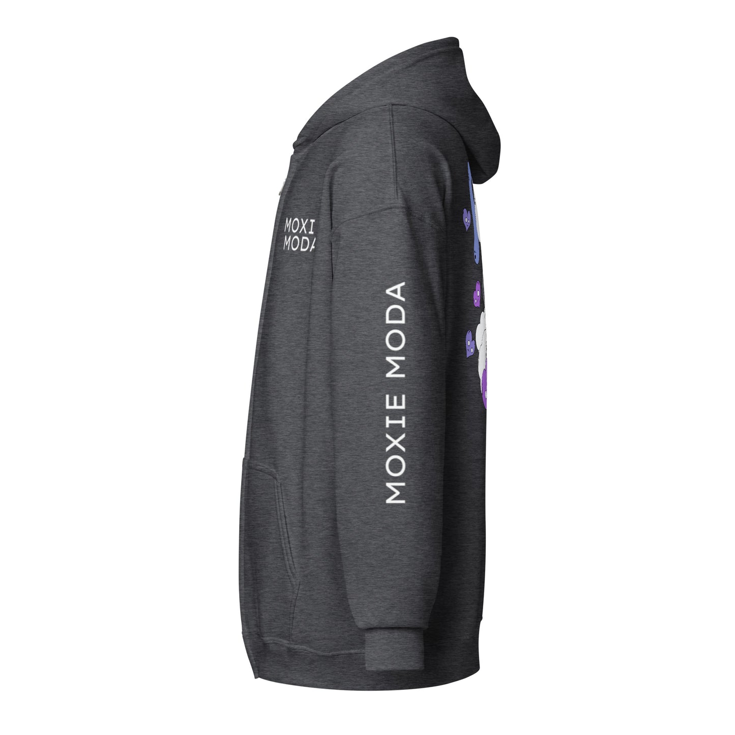 3|10 Open Hearts - Zip-Up Hoodie - BRIAN GRAY