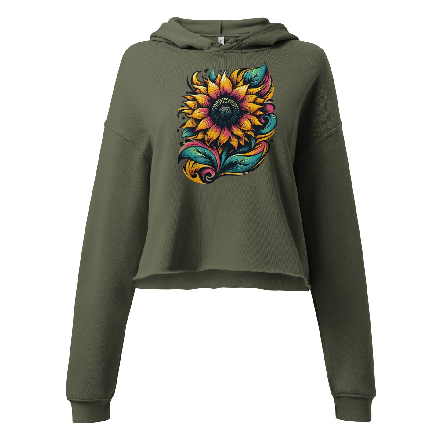 2|15 Harmony of the Helianthus - Cropped Hoodie - ANNABEL CARSON