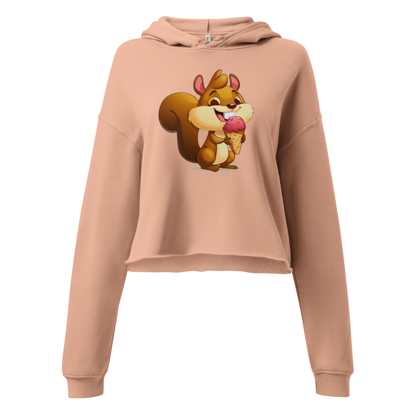 1|4 One Happy Squirrel - Cropped Hoodie - MOXIE MODA