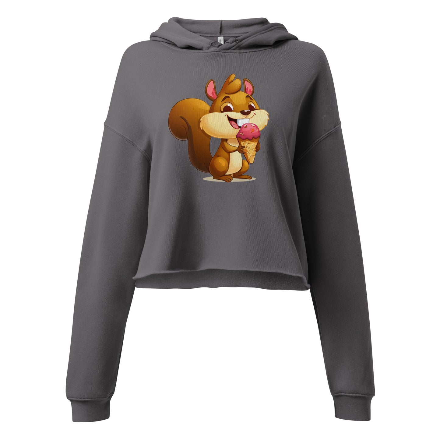 1|4 One Happy Squirrel - Cropped Hoodie - MOXIE MODA