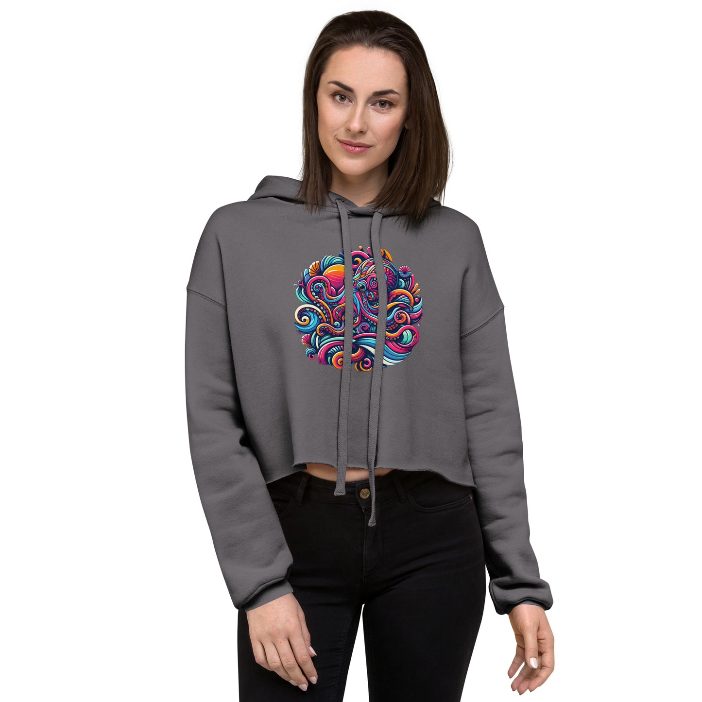 2|14 Under the Sea - Cropped Hoodie - MOXIE MODA