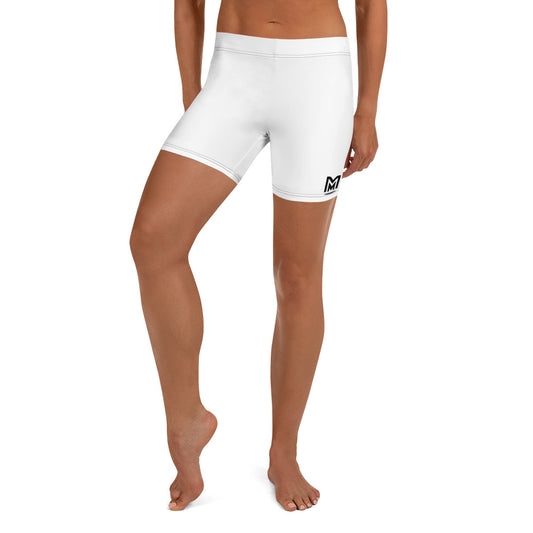 1|9 Athletic Shorts - Moxie White - MOXIE MOTION