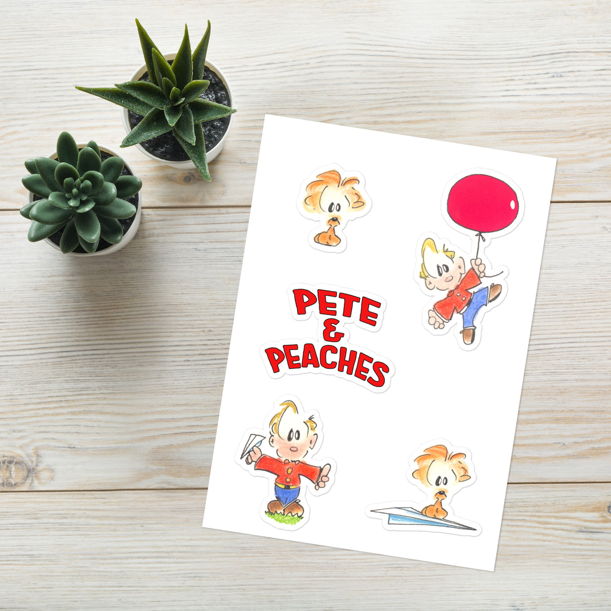 Moxie Java Front View Pete & Peaches | Sticker Sheet – MOXIE MODA