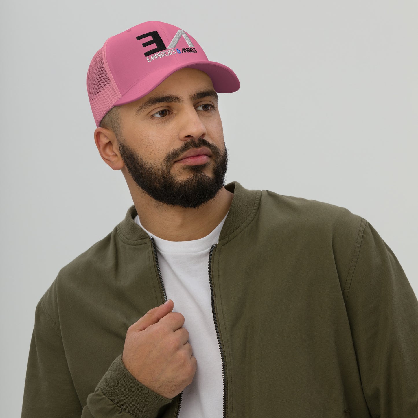 Emperors & Angels - Curved Brim Trucker Hat - Special Edition: PINK