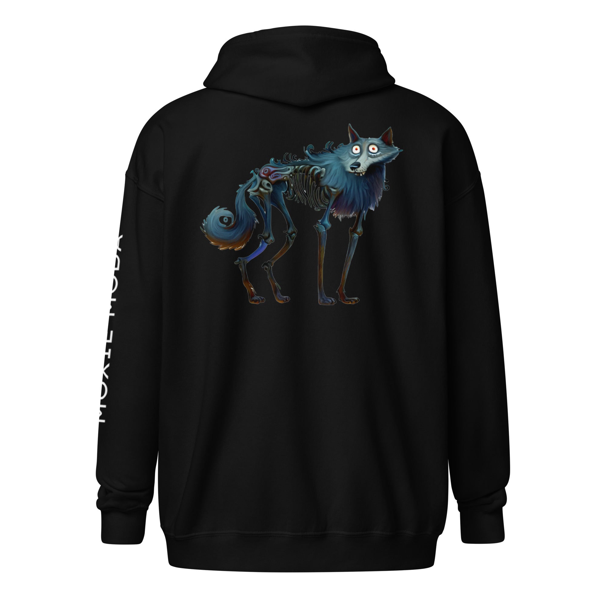 Wolf zip up hoodie hot sale