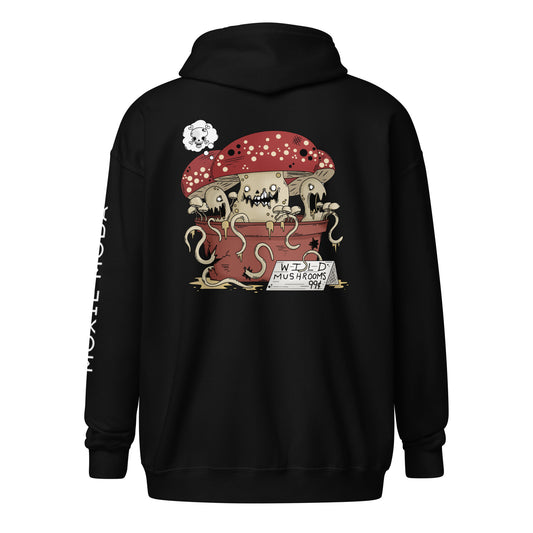 3|15 Wild Mushrooms - Zip-Up Hoodie - BRIAN GRAY