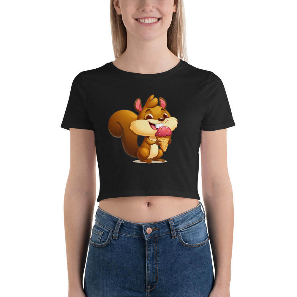 1|4 One Happy Squirrel - Crop Top - MOXIE MODA