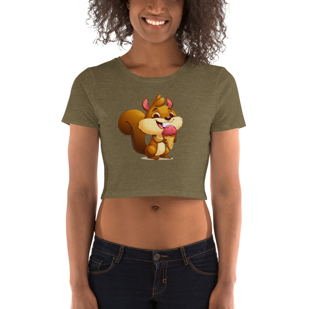 1|4 One Happy Squirrel - Crop Top - MOXIE MODA