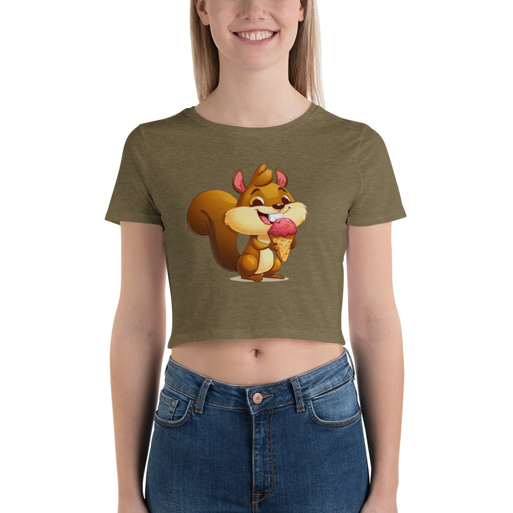 1|4 One Happy Squirrel - Crop Top - MOXIE MODA