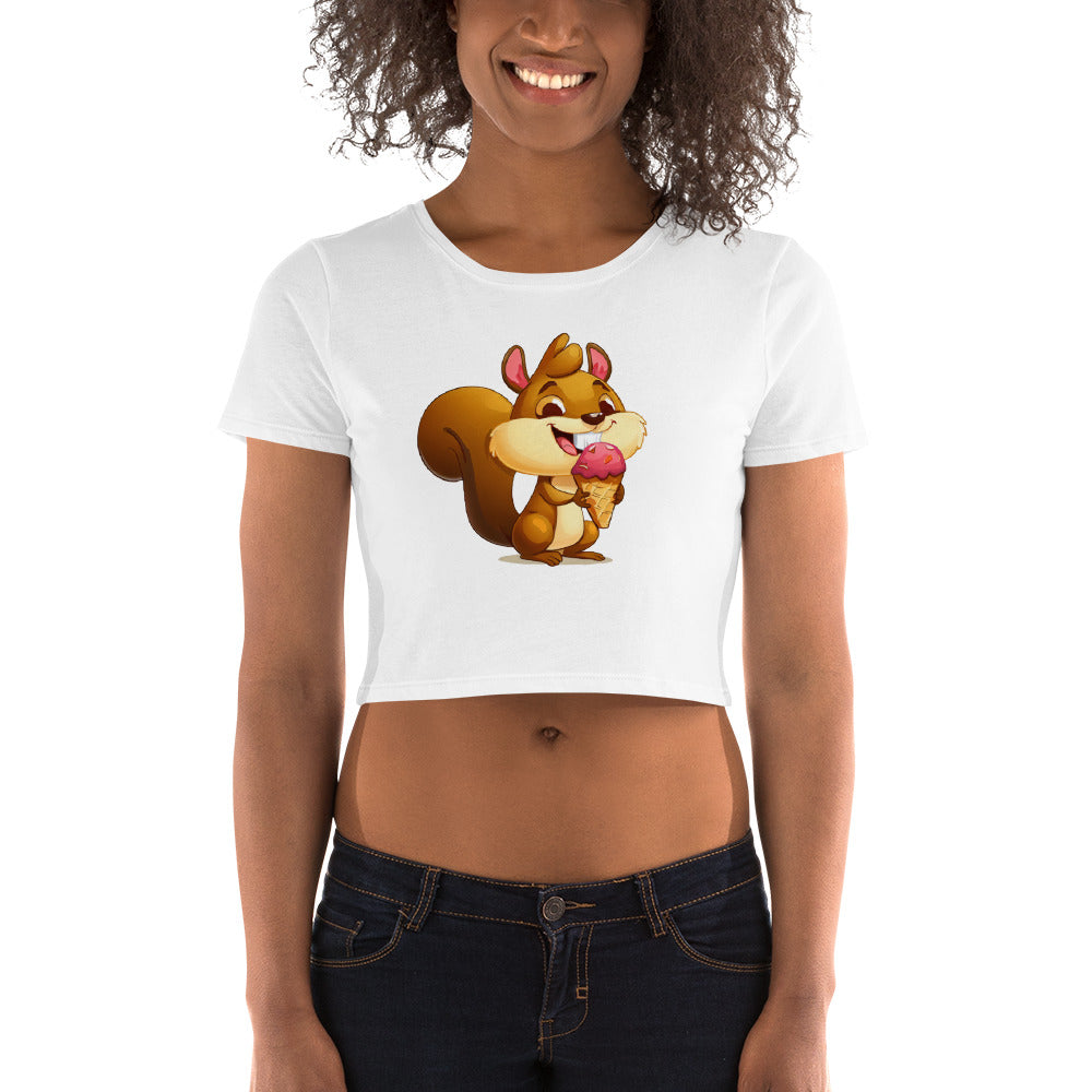 1|4 One Happy Squirrel - Crop Top - MOXIE MODA