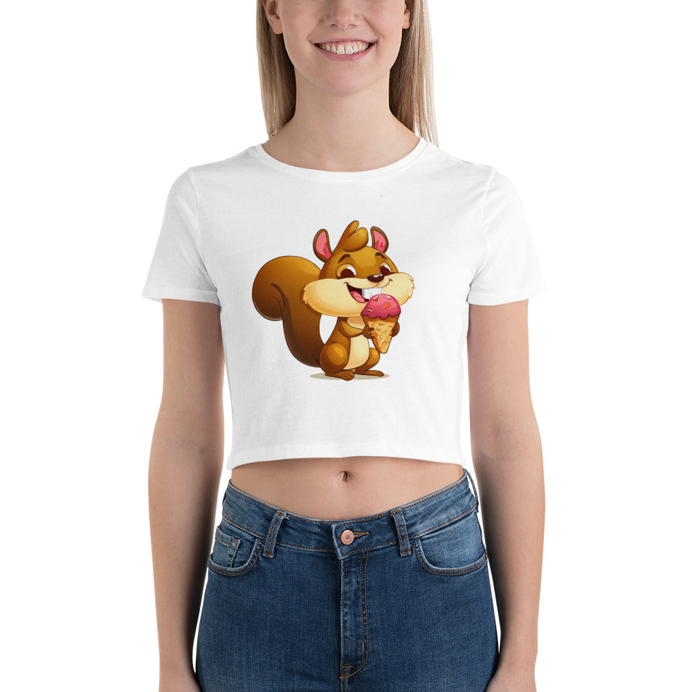 1|4 One Happy Squirrel - Crop Top - MOXIE MODA