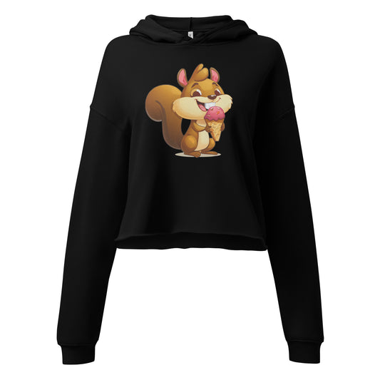 1|4 One Happy Squirrel - Cropped Hoodie - MOXIE MODA