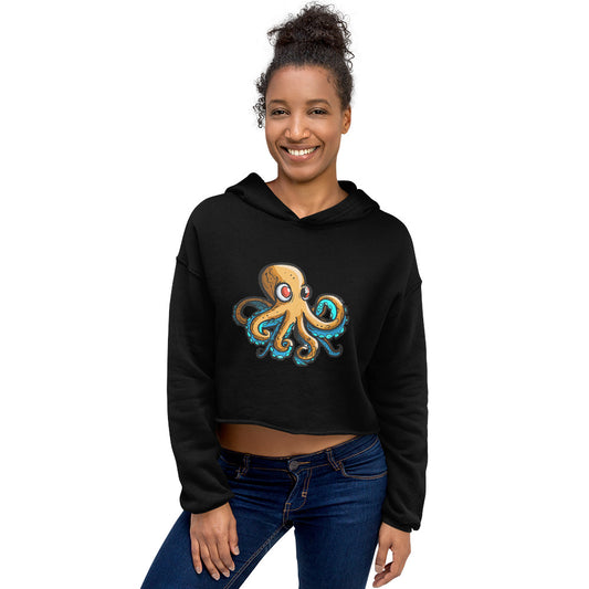 1|14 Moxie Octopus - Cropped Hoodie - MOXIE MODA