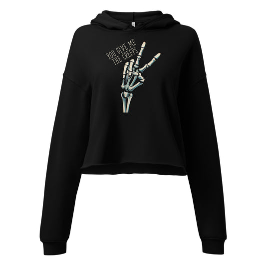 2|1 You Give Me the Creeps -  Cropped Hoodie - MOXIE MODA