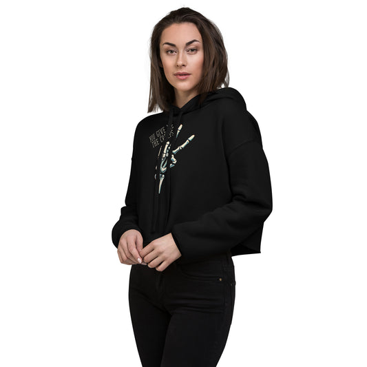 2|1 You Give Me the Creeps -  Cropped Hoodie - MOXIE MODA