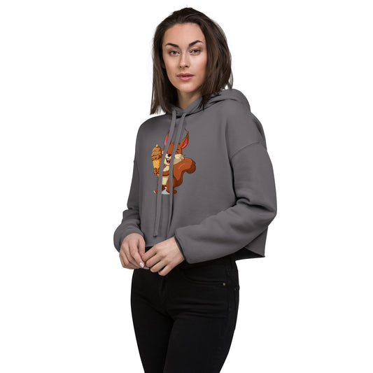 1|5 The Other Happy Squirrel - Cropped Hoodie - MOXIE MODA